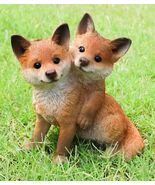 Lifelike Wildlife Woodlands Animal Pet Pals Frolicking Baby Fox Cubs Fig... - $90.62 CAD