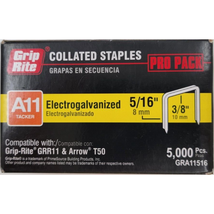 Grip-Rite 5/16-in Leg x 3/8-in Medium Crown Silver Standard Staples 5000... - $12.50