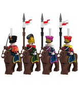 4Pcs Napoleonic Wars Minifigures Dutch Polish Lancer with Mount and Guar... - $22.29