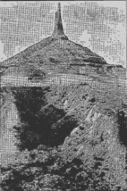 Postcard Nebraska Chimney Rock Near Bayard Black and White 1902  6 x 4 Ins. - $4.95