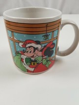 Vintage Disney Applause Coffee Mug Mickey Minnie Mouse Christmas &#39;88 #30082 - £8.70 GBP
