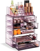 Sorbus Acrylic Cosmetic Makeup and Jewelry Storage Case Display - Purple - £52.74 GBP