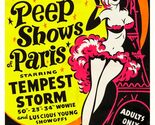 Archive Cinema Vintage Peep Shows of Paris Poster, 11" x 17", Burlesque ... - $15.63
