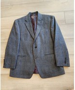 Ralph Lauren Men’s Gray Plaid 100% Wool Soft Blazer Comfy Sport Coat - S... - $61.74 CAD