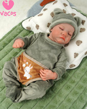 VACOS 17&quot; Reborn Realistic Dolls Baby Newborn Vinyl Doll Boy Body Lifelike Gifts - £44.13 GBP