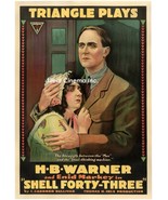 SHELL FORTY-THREE (1918) H.B. Warner, Enid Markey &amp; John Gilbert WWI Bri... - $975.00