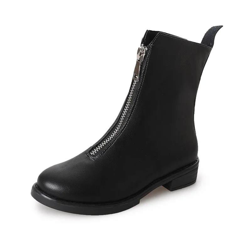 2024 Spring Autumn Women Ankle Boots Simple Zipper Female Chelsea Boot High Top  - £184.60 GBP