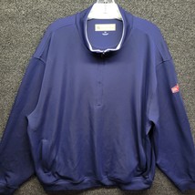 Donald Ross Pullover Thick Sweater Mens Sz XXL Blue &#39;RICHS&#39; Golf Classic 1/2 Zip - £38.76 GBP