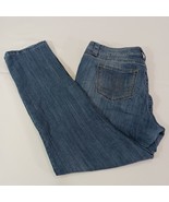 Seven7 Luxe Women&#39;s Blue Cotton Blend Denim Straight Jeans Size 16 (38×30) - $27.87 CAD