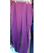 Laura Scott Ladies Size 3X Cotton Blend Sweat Pants - Wine Color - NEW WOT - £30.92 GBP