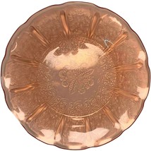 Pink Depression Glass Plate Cherry Blossom Jeannette, 9&quot; dinner plate - £31.46 GBP