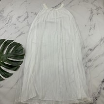 Tosca Lingerie Womens Vintage Peignoir Nightgown Size M White Ruffle Lace - $35.63