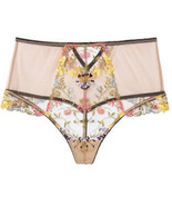 Victoria&#39;s Secret Dream Angels Floral Embroidery High Waist Thong Panty ... - £14.47 GBP