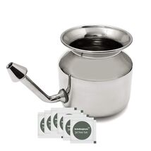 Stainless Steel Ayurvedic Jala Neti Pot for Sinus Congestion With 10 Sac... - $29.42