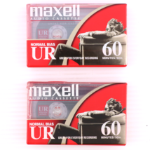 2x Maxell UR 60 Minutes Type 1 Normal Blank Cassette Tape Sealed - Crack... - $3.41