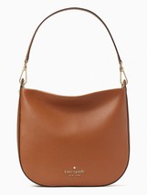 NWB Kate Spade Lexy Shoulder Bag Brown Leather Large Hobo K4659 $399 Gif... - $181.16