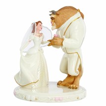Lenox Disney Beauty &amp; The Beast Wedding Cake Topper Figurine Belle&#39;s Dre... - $332.00