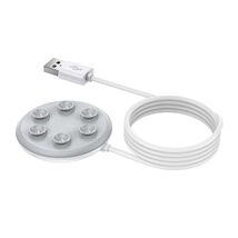 COLOR: WHITE - Superfast Ultra Thin And Round Wireless Charger - $30.84