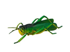 Antique Rubber Toy Grasshopper Locust Figure 8&quot; Vtg Bug Insect Creepy Crawly - £30.93 GBP
