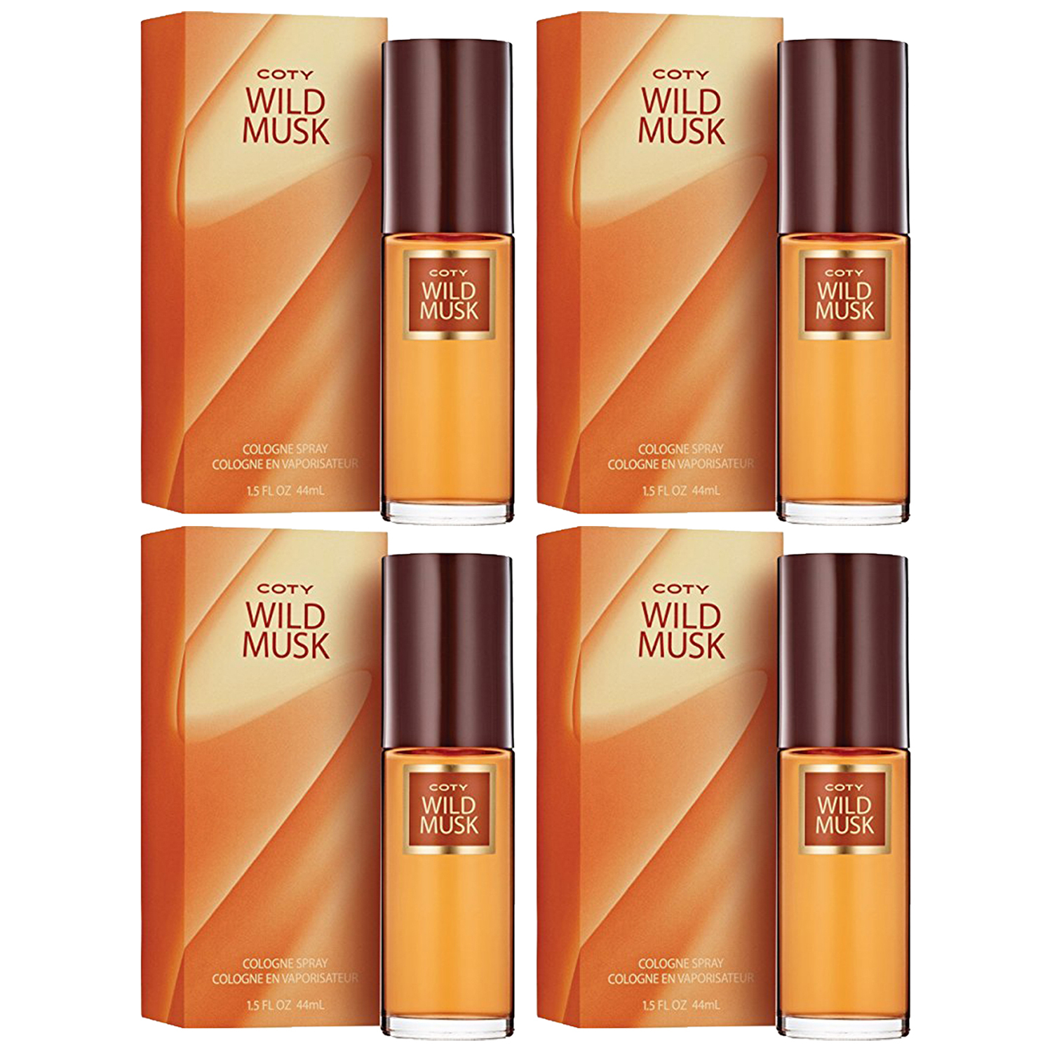 Pack of (4) New Coty Wild Musk By Coty For Women. Cologne Spray 1.5-Ounces - £53.48 GBP