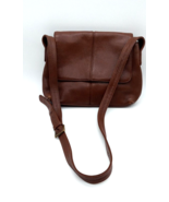 Leather Company by Liz Claiborne Brown Purse Pocketed Adjustable Buckle Strap - $32.66