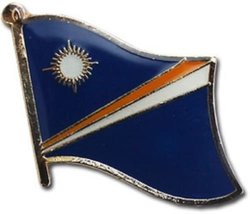 K&#39;s Novelties lot of 50 Marshall Islands Flag Hat Cap Lapel Pin Vivid Color and  - £117.63 GBP