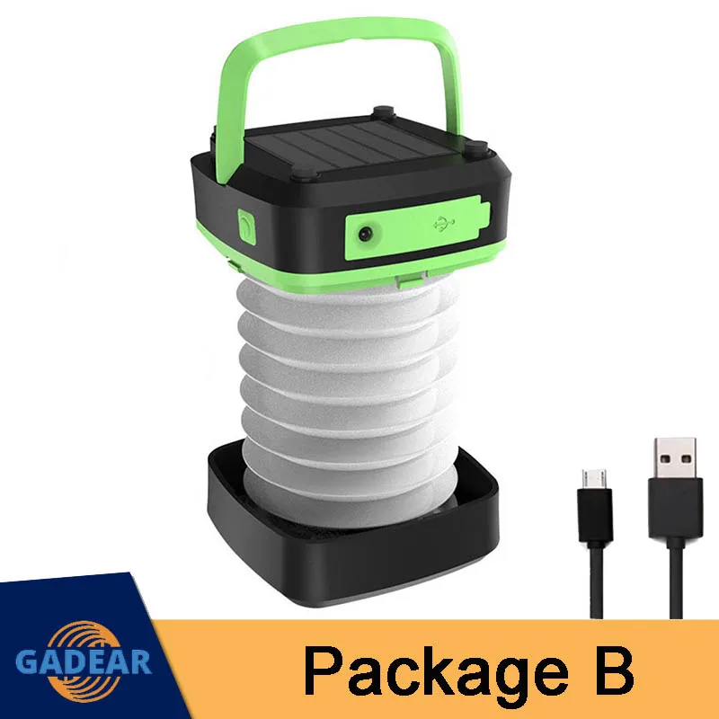 New Portable Collapsible LED Lanterns Lamp Solar Power USB Rechargeable Hanging  - £55.72 GBP