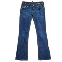 Miss Me Jeans Womens 28 Blue Denim Embroidered Distressed Bootcut Pants - $23.46