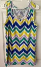 Faded Glory Multicolor Chevron Sleeveless Stretch Tank Top Plus Sz 3X (2... - $6.92