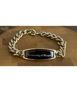 NOS Vintage Speidel 8” Gold Tone Black University Of Oregon Bracelet USA... - $547.78 MXN