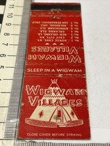 Matchbook Cover  Wigwam Villages  7 Locations  Horse Cave, KY + 6  gmg U... - $12.38