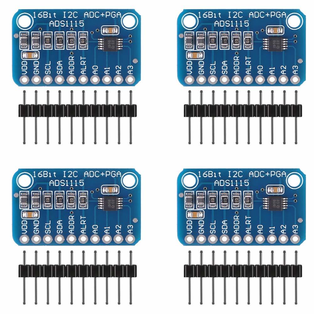 Primary image for 4Pcs Ads1115 16 Bit 4 Channel I2C Iic, Melife Analog-To-Digital Adc Pga