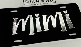 Engraved Mimi Grandma Car Tag Diamond Etched Aluminum Vanity License Pla... - $27.23 CAD