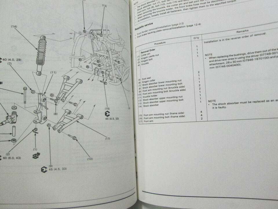 1990 1991 1992 1993 1994 Honda TRX200 TRX200D Service Shop Repair Manual OEM-... Item image 4