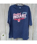 Cleveland Indians Baseball Adult Men 3XL Blue S/S Majestic T-Shirt MLB W... - £15.56 GBP