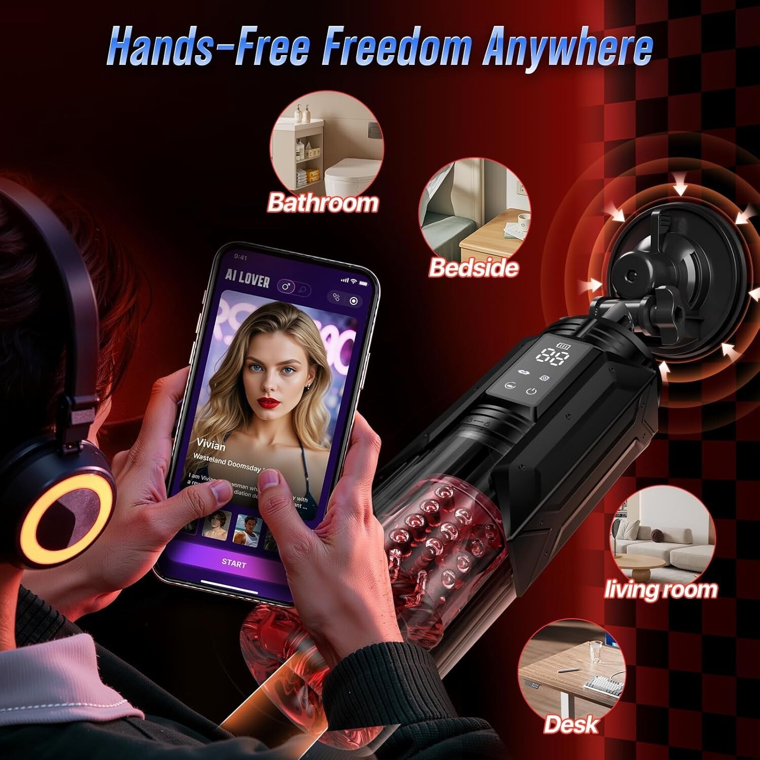 Sex Toys for Men Penis Pump - EINSEO Full Waterproof Male Masturbator Stroker Item image 7