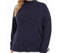 Karen Scott Womens Plus 0X Intrepid Blue Mock Neck Pullover Sweater NWT ... - $24.49