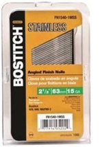 Bostitch FN1540-1MSS Finish Nail 15-Ga 2-1/2&quot; L Stainless Steel, Coated ... - $55.44