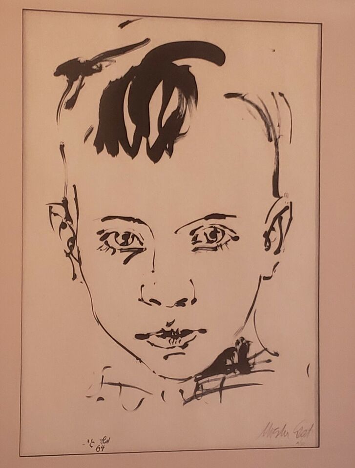 Signed Moshe Gat - Boy II - Artist Proof Litho Art Safrai Gallery Israel... - $445.49
