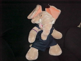 18" Wrinkles Boy Trunkit Elephant Hand Puppet Plush Toy With Outfit 1985  - $59.39