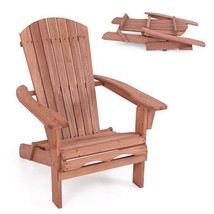 1 Piece Folding Adirondack Chair with High Backrest and Wide Armrests - $2,153.86 MXN