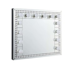 Farai Accent 32&quot;x28&quot; Mirror, Mirrored &amp; Faux Crystal Diamonds - $209.00
