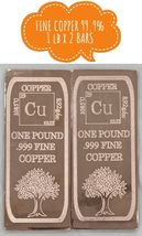 2 Lb. .999 Fine Copper - 1 Lb. Bars - Set of 2 Bars (Total 2 Pounds)-
sh... - $114.17