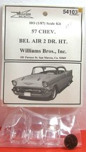 Williams Model R.R. Ho Scale Vehicles  3ct. &#39;57 Chevrolet Bel Air HT 541... - $24.98