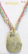 3-Strand Twisted Chain Pendant Necklaces Dendrite Jasper - £14.38 GBP