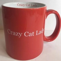 Hausenware Crazy Cat Lady Mug Ceramic Coffee Tea Red Cup White Letter 24 Oz. - £21.49 GBP