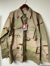 Propper Uniform Tactical Button Up Collared Shirt Camo Tan/Green Utility DNR - £24.05 GBP