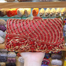red/purple/sky blue/gold/silver Crystal Evening Wedding Cocktail Handbag Clutch  - £98.74 GBP