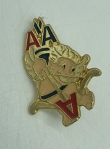 Vintage 1.5 Inch American Airlines Pin With Cupid Angel Rare Aviation Item - £14.70 GBP