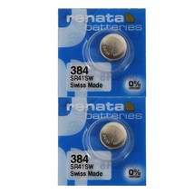 Renata 384 SR41SW Batteries - 1.55V Silver Oxide 384 Watch Battery (10 Count) - £3.93 GBP+